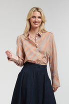 365 Days Dandy Stripe Shirt | Toffee Stripe_Silvermaple Boutique