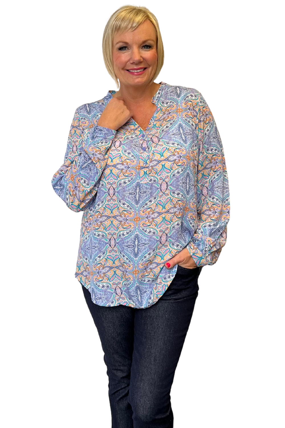 Silvermaple Boutique Allegra Shirt | Paisley Purple Multi _Silvermaple Boutique 