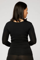 Tani 3/4 Sleeve Scoop Top | Black 79245_Silvermaple Boutique