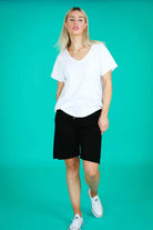 3rd Story Milan Cuff Sleeve Tee | White_Silvermaple Boutique