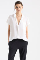 Mela Purdie Stand Shirt | White - Silvermaple Boutique