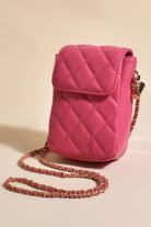 Adorne Dakota Quilted Mini Crossbody Bag | Hot Pink_Silvermaple Boutique