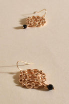 Adorne Pearl Filigree Pattern Hook Earrings | Rose Gold_Silvermaple Boutique