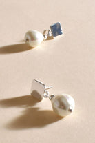 Adorne Janie Pearl Drop Earrings | Silver