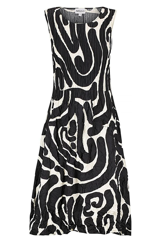 Alquema Smash Pocket Dress | Black & White Scribble_Silvermaple Boutique