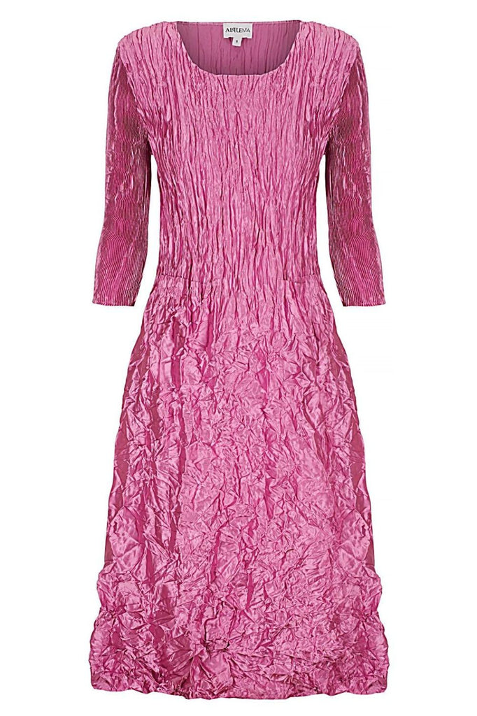 Alquema 3/4 Smash Pocket Dress | Glossy Pink Orchid_Silvermaple Boutique