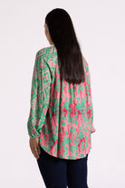 Silvermaple Collection - Amalfi Mosaic Shirt | Green/Pink - Shirt - Silvermaple Boutique 