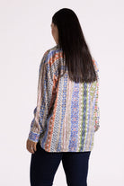 Silvermaple Collection - Aztec Stripe Shirt | Marine - Top - Silvermaple Boutique 