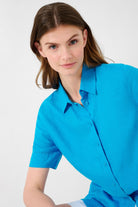 Brax Vel Blouse | Aqua_Silvermaple boutique