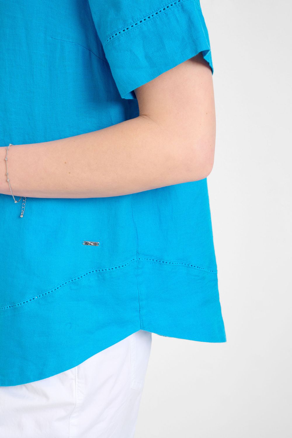 Brax Vel Blouse | Aqua_Silvermaple boutique