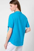 Brax Vel Blouse | Aqua_Silvermaple boutique