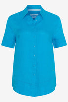 Brax Vel Blouse | Aqua_Silvermaple boutique