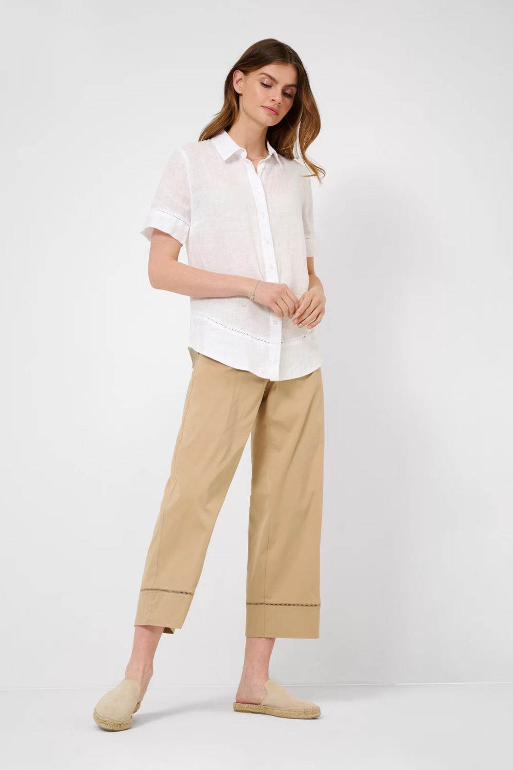 Brax Vel Blouse | White_Silvermaple Boutique