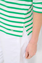 Brax Colletta Stripe Top | Apple Green_Silvermaple Boutique