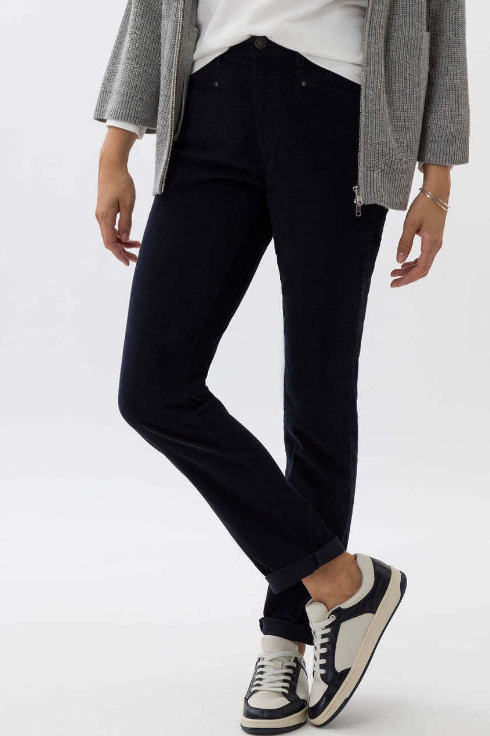 Brax Mary Corduroy Pant | Marine _Silvermaple Boutique