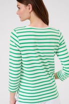 Brax Colletta Stripe Top | Apple Green_Silvermaple Boutique