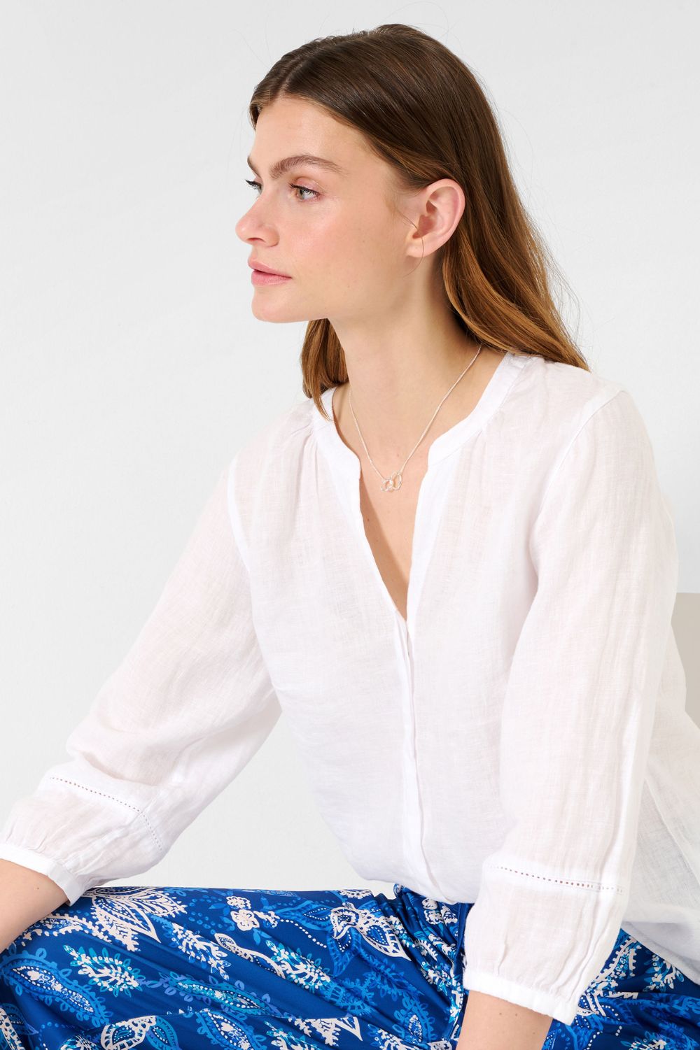 Brax Velia Blouse | White_Silvermaple boutique