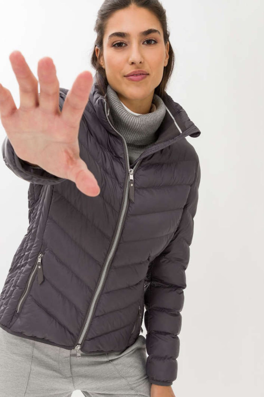 Brax Bern Quilted Jacket | Grey_Silvermaple Boutique