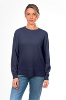 Bridge & Lord Jade Crew Neck Pullover | Navy_Silvermaple Boutique