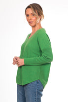 Bridge & Lord Queen Sofia Curved Hem Pullover | Fern_Silvermaple Boutique