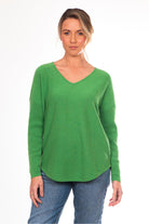 Bridge & Lord Queen Sofia Curved Hem Pullover | Fern_Silvermaple Boutique