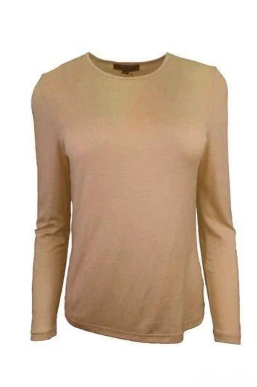 Ebony Satin Crew Neck | Sand_Silvermaple Boutique