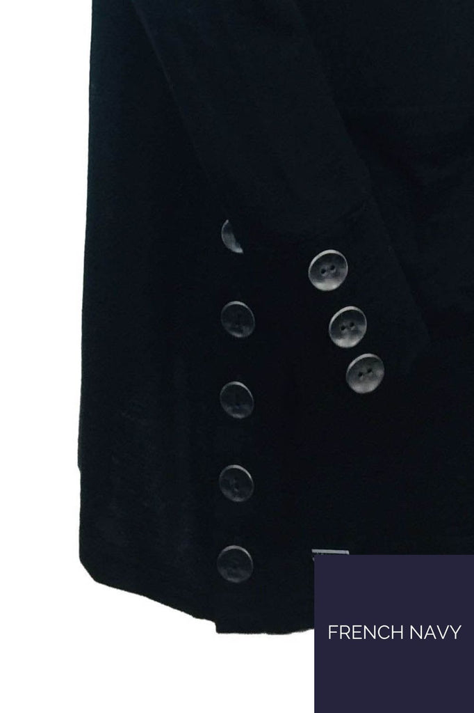 Ebony Button & Pocket Cardigan | French Navy_Silvermaple Boutique