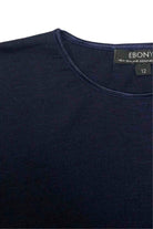 Ebony Satin Crew Neck | Navy_Silvermaple Boutique