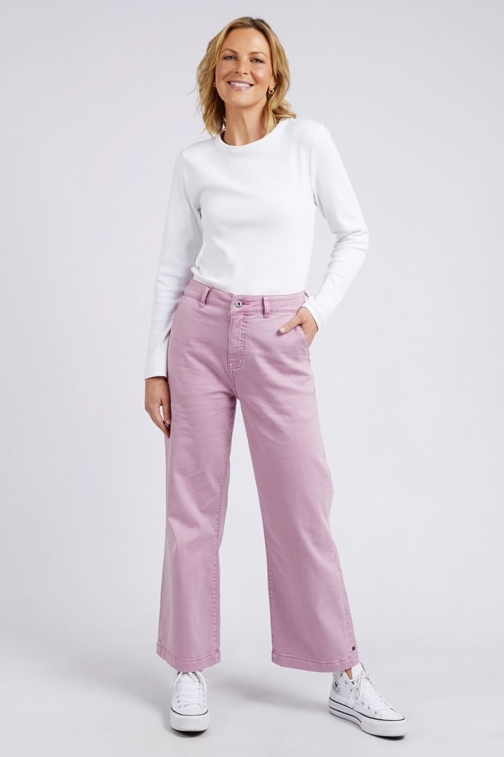 Elm Lifestyle Scarlett Wide Leg Pant | Peony Pink_Silvermaple Boutique