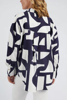 Elm Lifestyle Dali Abstract Shirt | Midnight Abstract Print_Silvermaple Boutique