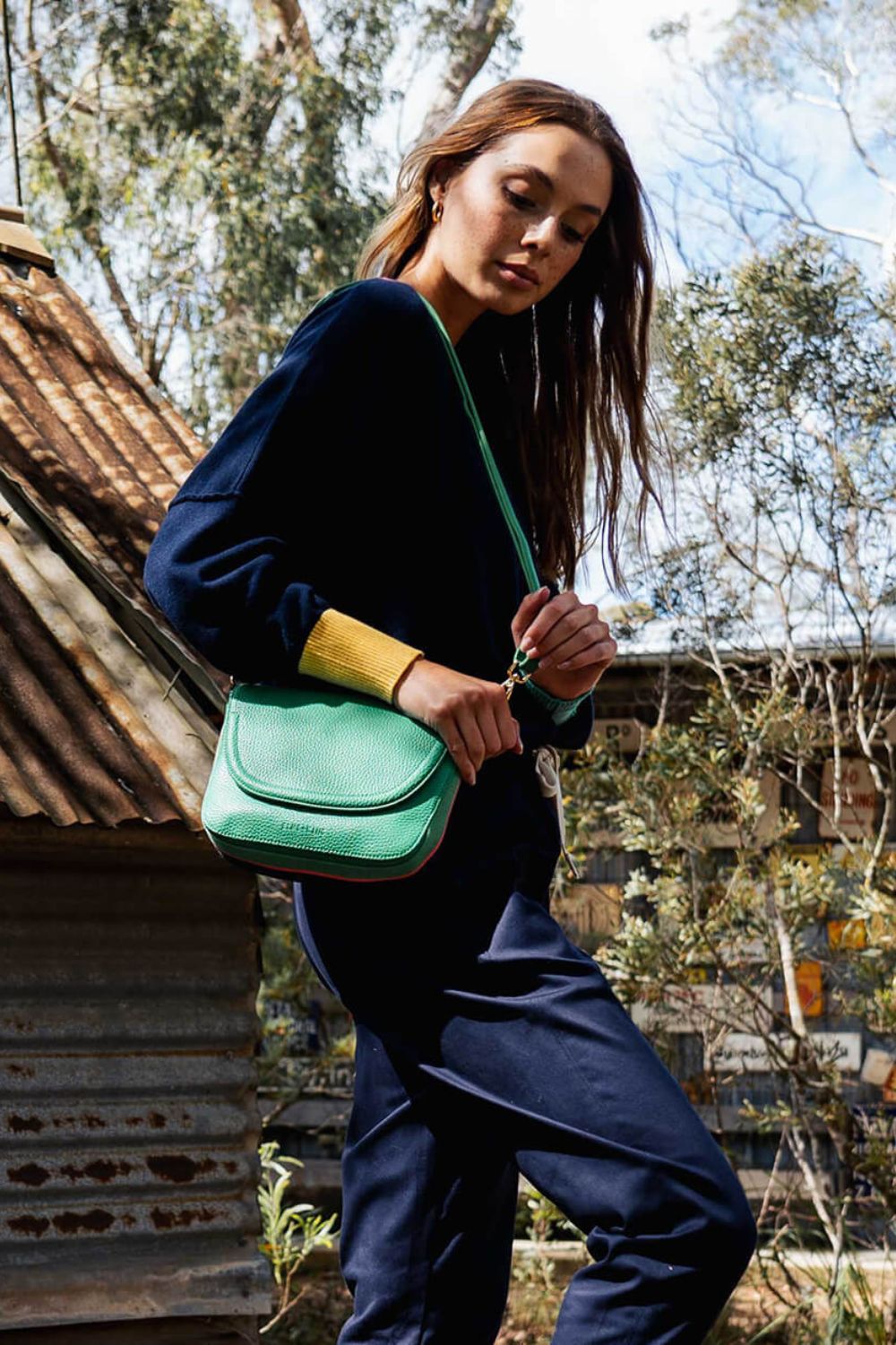 Elms + King Mercer Crossbody | Green _ Silvermaple Boutique