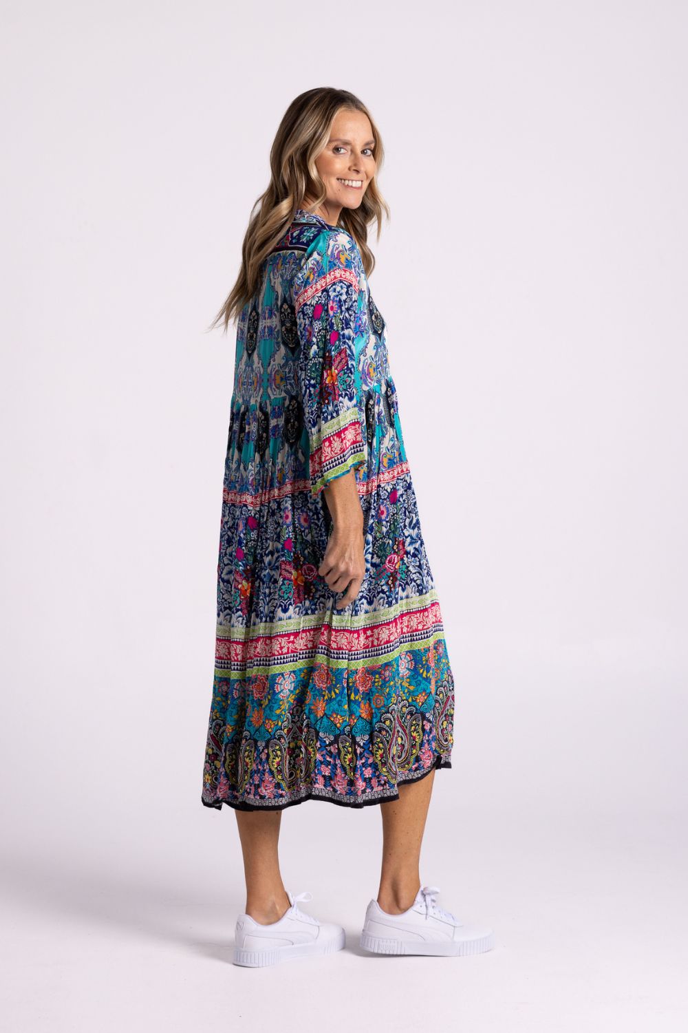 Silvermaple Collection Erin V-Neck Dress | Paisley Tide_Silvermaple Boutique