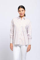 FOIL Off The Cuff Shirt | Sand Stripe_Silvermaple Boutique