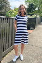 FOIL Captain's Choice Dress | Navy Stripe_Silvermaple Boutique