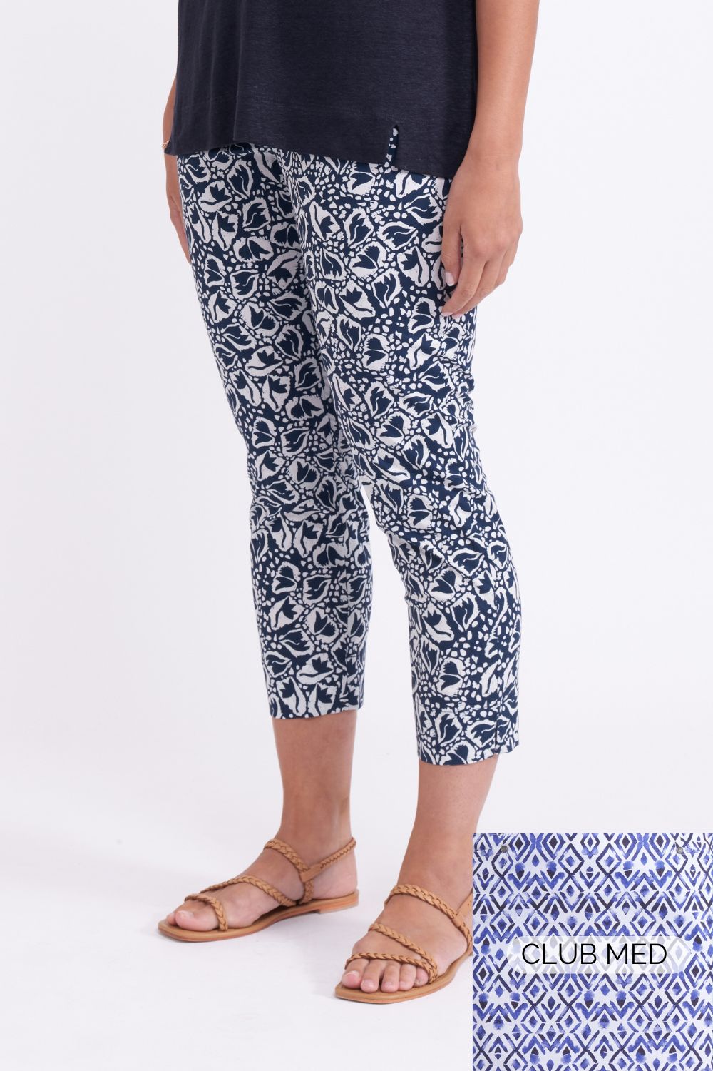 FOIL Fuss Free Printed Capri | Club Med_Silvermaple Boutique