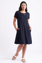 FOIL Frock & Roll Dress | True Navy_Silvermaple Boutique