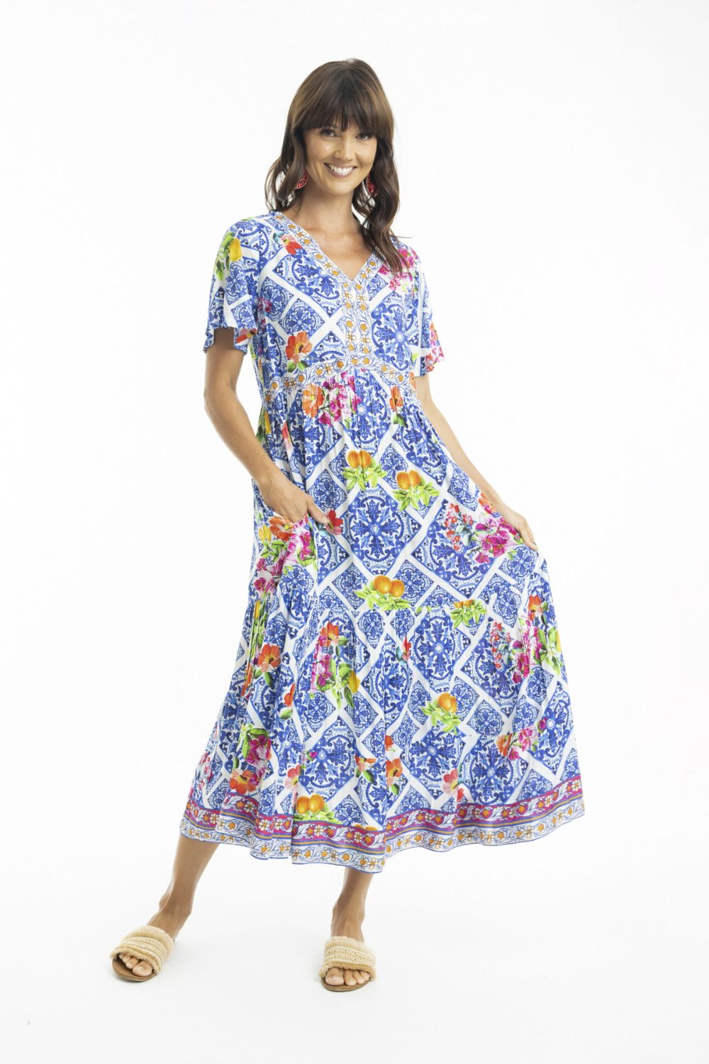 Fashion Express Lilah Maxi Dress | Amalfi Blue_Silvermaple Boutique