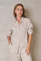 Fashion Express Millie Linen Shirt | Natural_Silvermaple Boutique