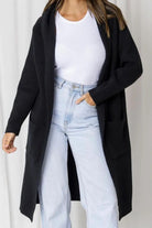 Fashion Express Frankie Longline Knit Cardi | Black_Silvermaple Boutique