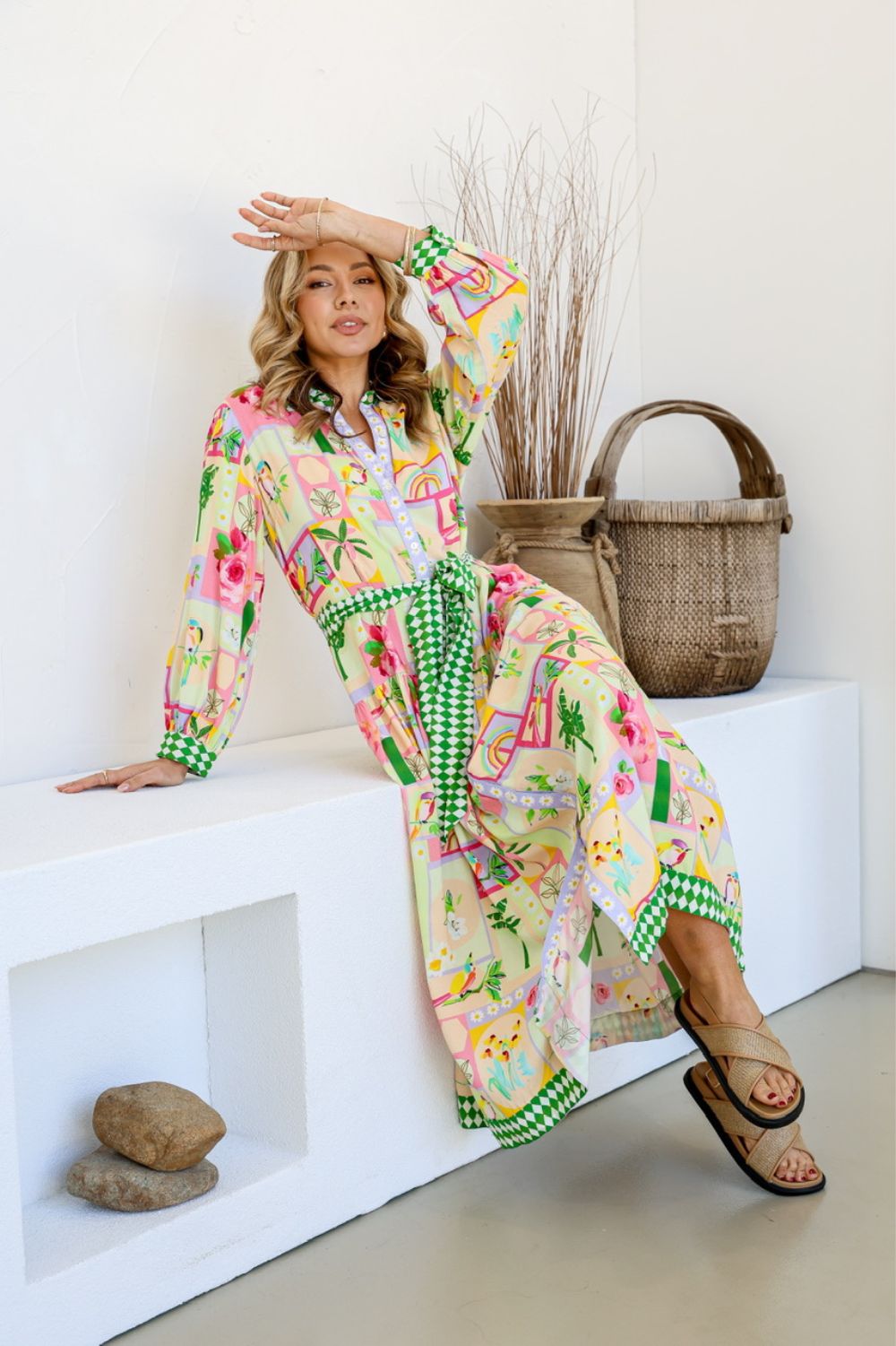 Summer maxi shirt dress discount