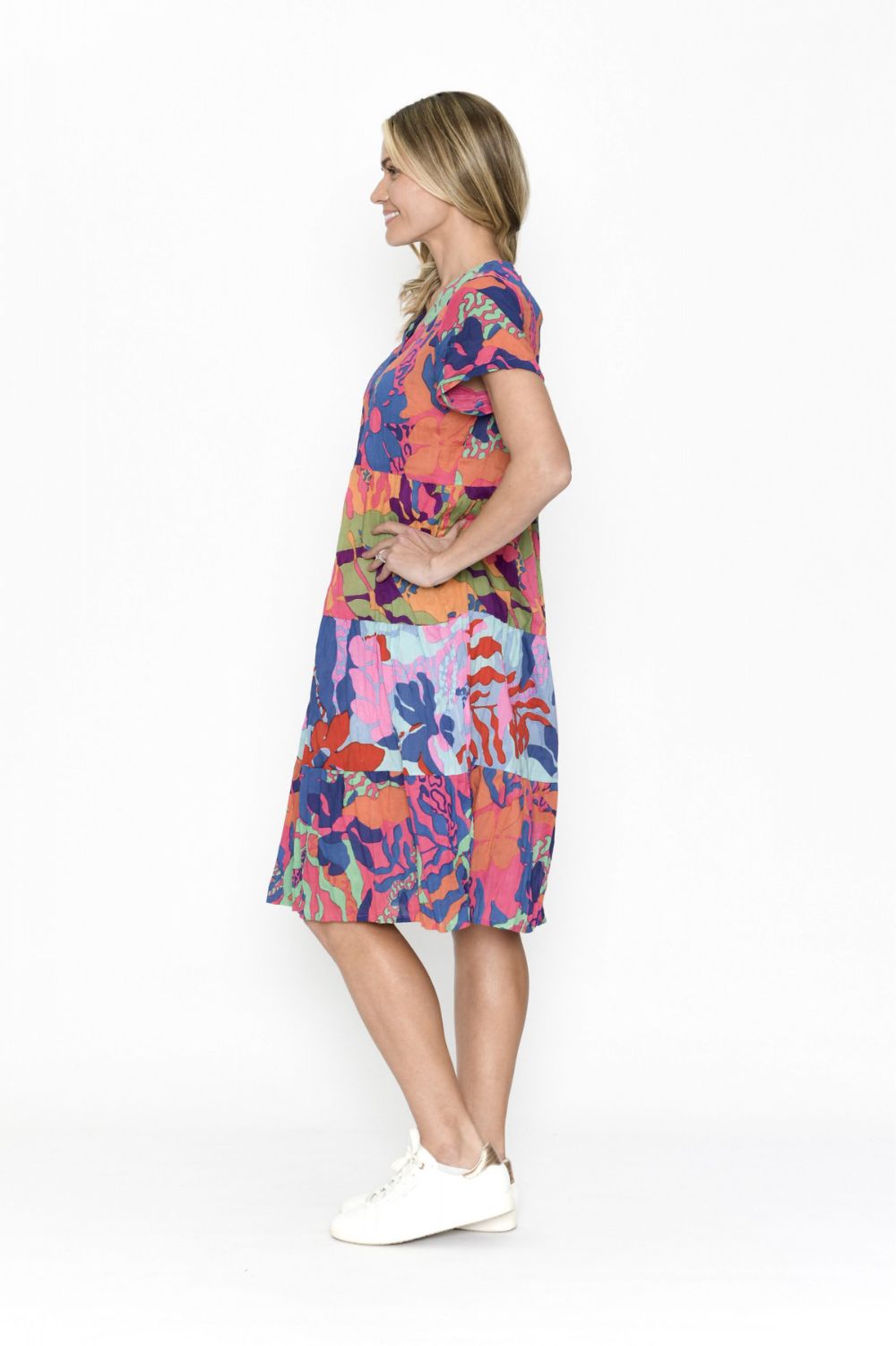 Fashion Express Thalia Tiered Dress | Tropical Sea_Silvermaple Boutique