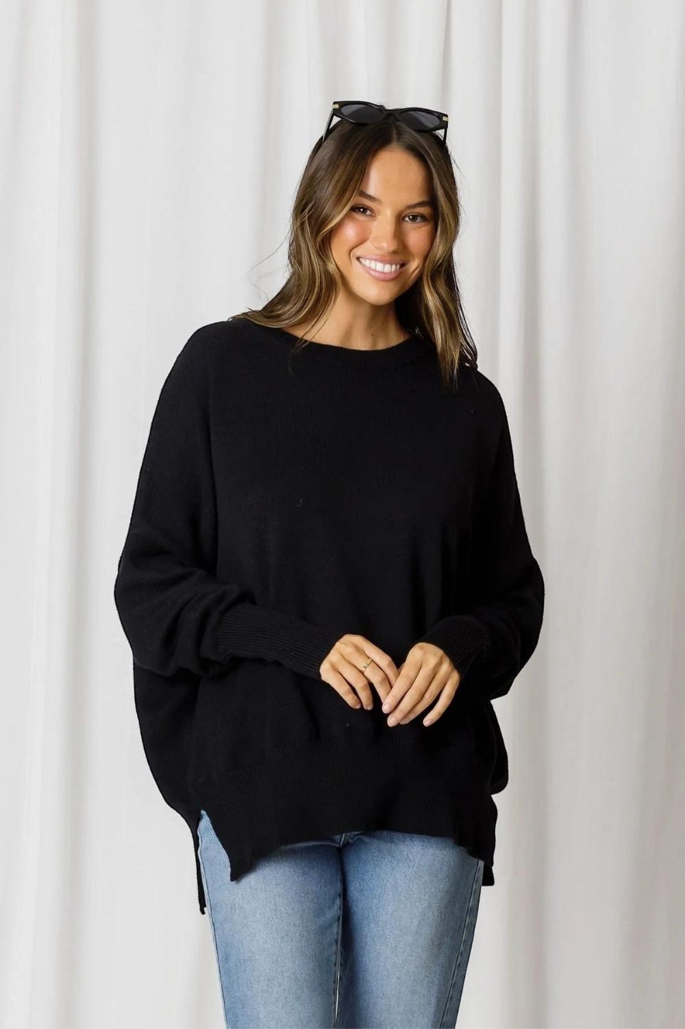 Fashion Express Aspen Slouchy Knit | Black_Silvermaple Boutique