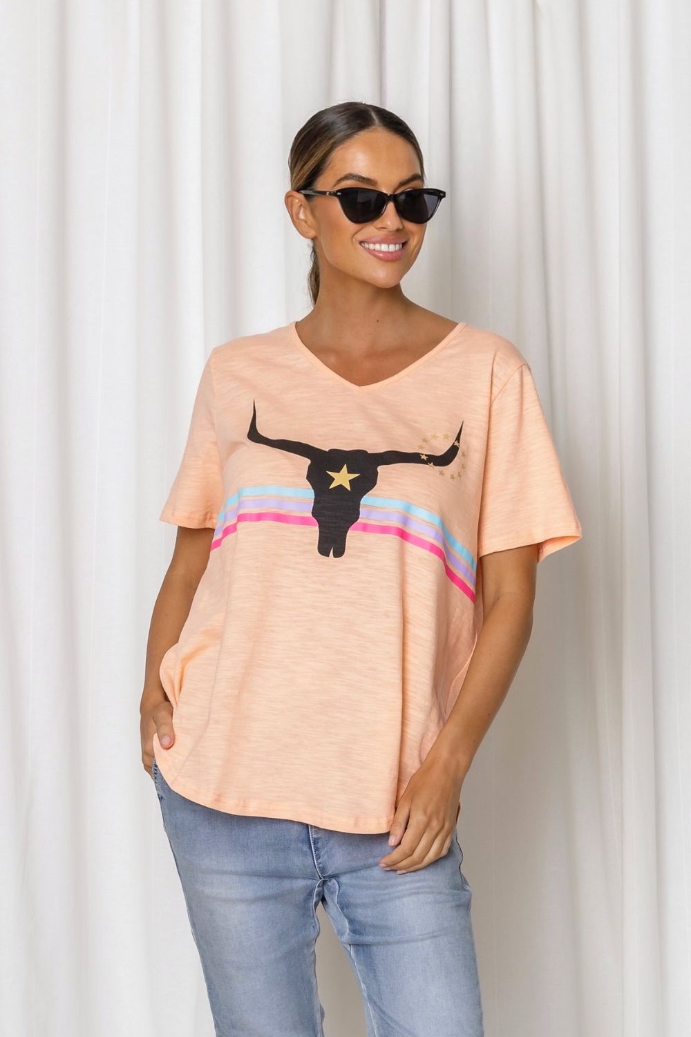 Fashion Express Harley Steer Tee | Melon_Silvermaple Boutique