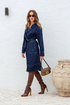 Fashion Express Presley Denim Midi Dress | Indigo_Silvermaple Boutique