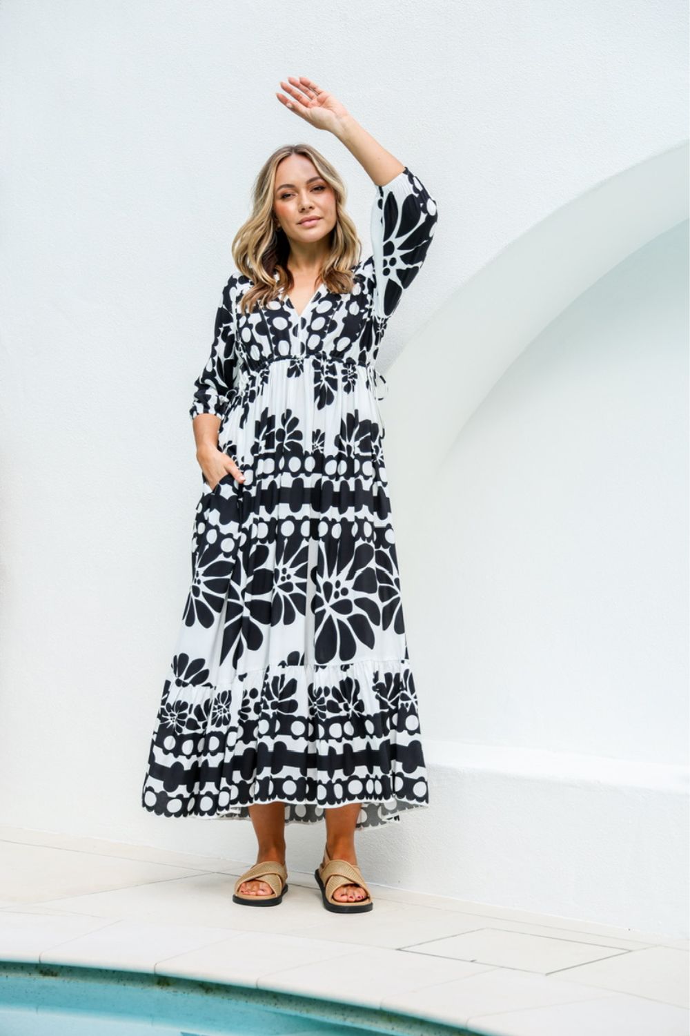 Fashion Express Mr Porter Dress | Black/White_silvermaple boutique