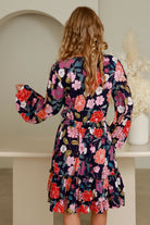 Fashion Express Clementine Long Sleeve Mini Dress | Navy Floral_Silvermaple Boutique