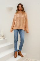 Fashion Express Tuscan Cable Knit | Camel_Silvermaple Boutique