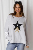 Fashion Express Knox Star Sequin Sweat | Chalk_Silvermaple Boutique