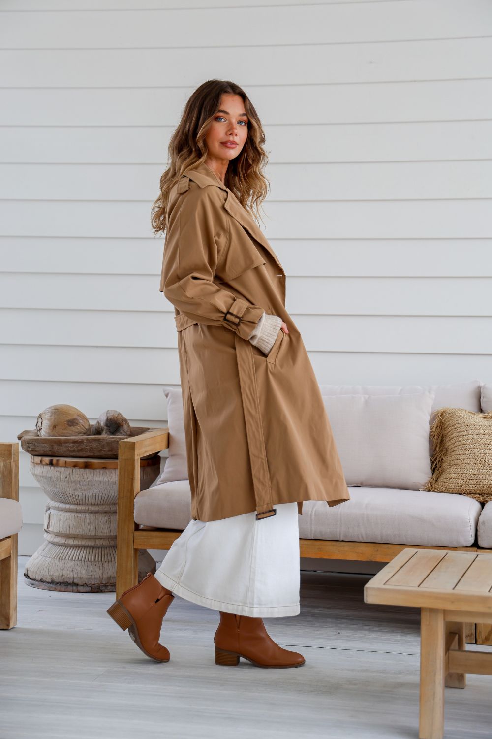 Fashion Express Judy Trench Coat | Camel_Silvermaple Boutique