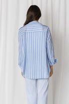 Fashion Express Solace Stripe Relaxed Shirt | Sky/White_Silvermaple Boutique